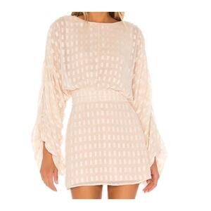 NEW House of Harlow 1960 x REVOLVE Nika Dress in Champagne Size Medium NWT